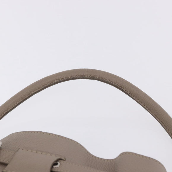 CELINE Big Bag Bucket Hand Bag Leather Gray Silver Auth 199121V