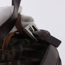 FENDI Zucca Canvas Shoulder Bag Brown Black Auth 199123V-10