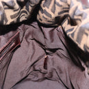 FENDI Zucca Canvas Shoulder Bag Brown Black Auth 199123V-19