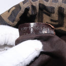 FENDI Zucca Canvas Shoulder Bag Brown Black Auth 199123V-12