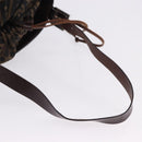 FENDI Zucca Canvas Shoulder Bag Brown Black Auth 199123V-7