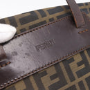 FENDI Zucca Canvas Hand Bag Black Brown Auth 199124-9