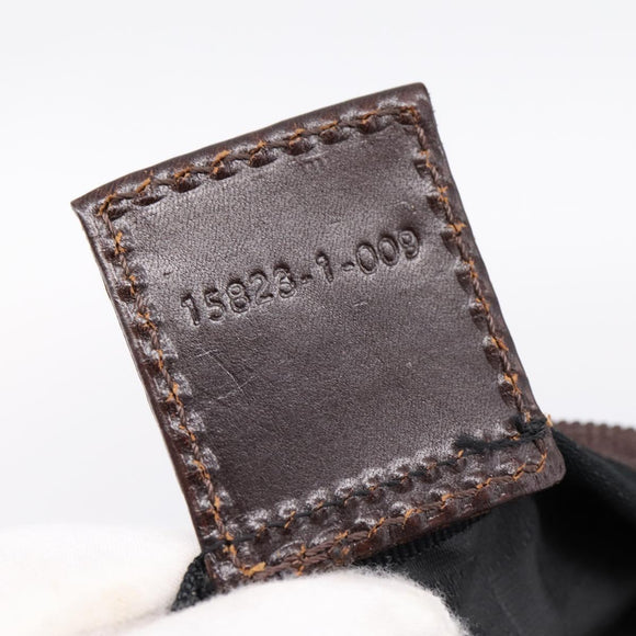 FENDI Zucca Canvas Hand Bag Black Brown Auth 199124