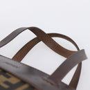 FENDI Zucca Canvas Hand Bag Black Brown Auth 199124-14