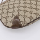 GUCCI GG Supreme Web Sherry Line Bag PVC Beige Gold 904 02 026 Auth 199125-15