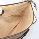 GUCCI GG Supreme Web Sherry Line Bag PVC Beige Gold 904 02 026 Auth 199125-19