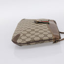 GUCCI GG Supreme Web Sherry Line Bag PVC Beige Gold 904 02 026 Auth 199125-4