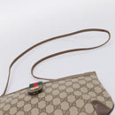 GUCCI GG Supreme Web Sherry Line Bag PVC Beige Gold 904 02 026 Auth 199125-8