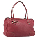 GUCCI GG Canvas Guccissima Princi Hand Bag Leather Red Gold 177052 Auth 199127A-1