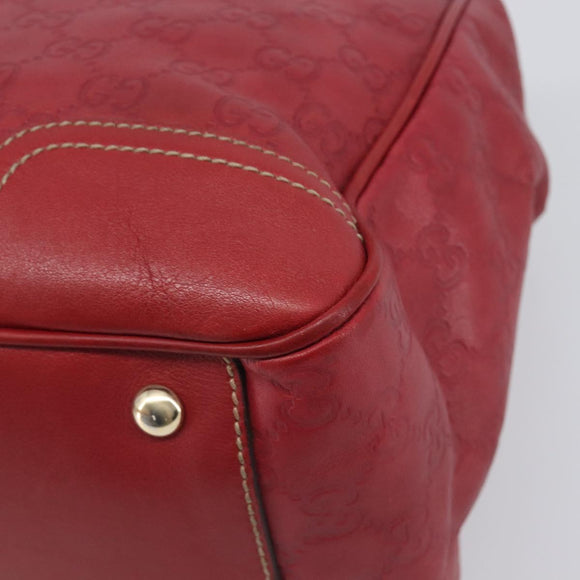 GUCCI GG Canvas Guccissima Princi Hand Bag Leather Red Gold 177052 Auth 199127A
