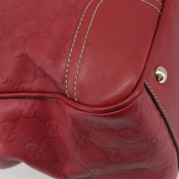 GUCCI GG Canvas Guccissima Princi Hand Bag Leather Red Gold 177052 Auth 199127A