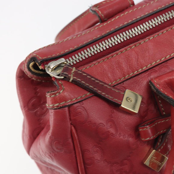 GUCCI GG Canvas Guccissima Princi Hand Bag Leather Red Gold 177052 Auth 199127A