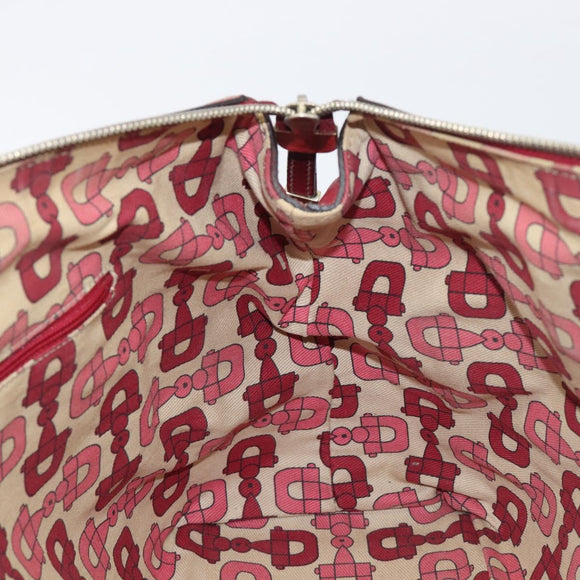 GUCCI GG Canvas Guccissima Princi Hand Bag Leather Red Gold 177052 Auth 199127A