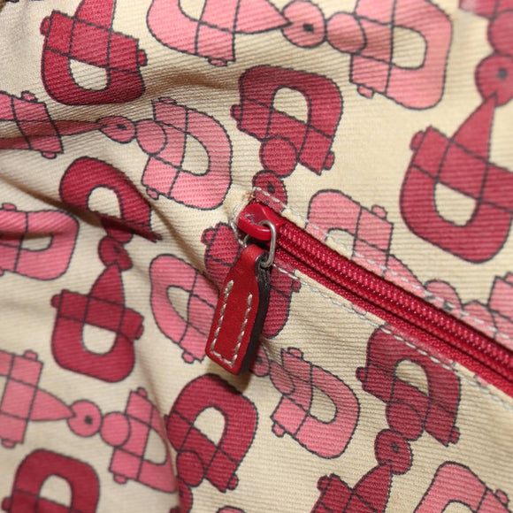 GUCCI GG Canvas Guccissima Princi Hand Bag Leather Red Gold 177052 Auth 199127A