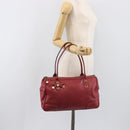 GUCCI GG Canvas Guccissima Princi Hand Bag Leather Red Gold 177052 Auth 199127A-23