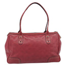 GUCCI GG Canvas Guccissima Princi Hand Bag Leather Red Gold 177052 Auth 199127A-3