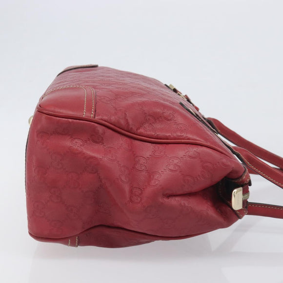GUCCI GG Canvas Guccissima Princi Hand Bag Leather Red Gold 177052 Auth 199127A