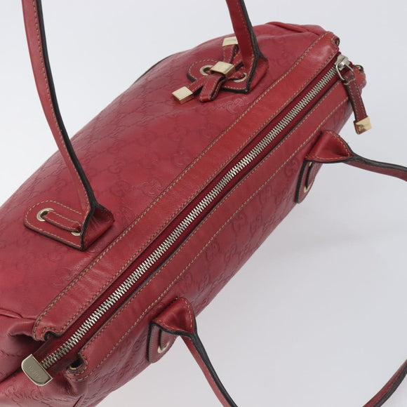 GUCCI GG Canvas Guccissima Princi Hand Bag Leather Red Gold 177052 Auth 199127A