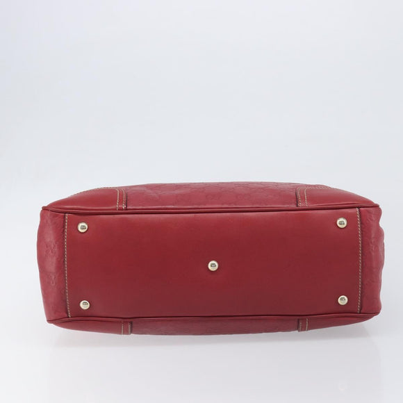 GUCCI GG Canvas Guccissima Princi Hand Bag Leather Red Gold 177052 Auth 199127A