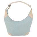 GUCCI GG Canvas Shoulder Bag Outlet Light Blue Gold 001 4158 Auth 199129V-2