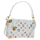 LOUIS VUITTON Monogram Multicolor Side Trunk MM Bag White M14046 Auth 199130SM-1