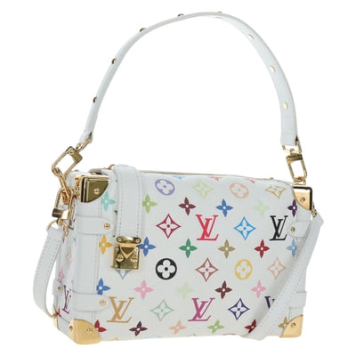 LOUIS VUITTON Monogram Multicolor Side Trunk MM Bag White M14046 Auth 199130SM