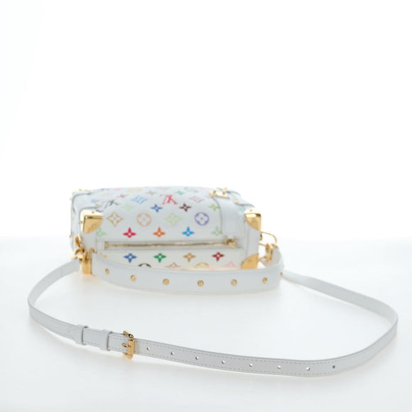 LOUIS VUITTON Monogram Multicolor Side Trunk MM Bag White M14046 Auth 199130SM