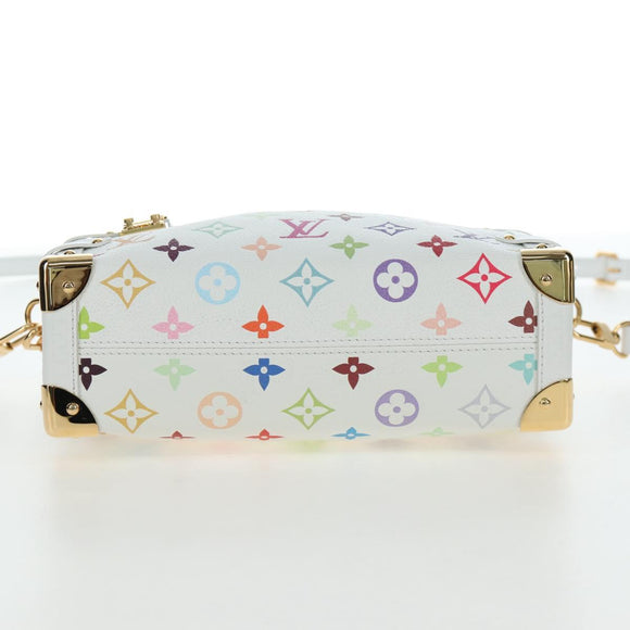 LOUIS VUITTON Monogram Multicolor Side Trunk MM Bag White M14046 Auth 199130SM
