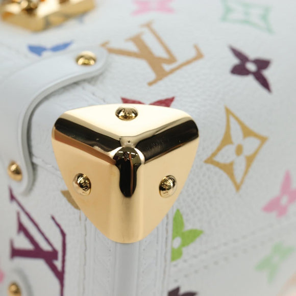 LOUIS VUITTON Monogram Multicolor Side Trunk MM Bag White M14046 Auth 199130SM