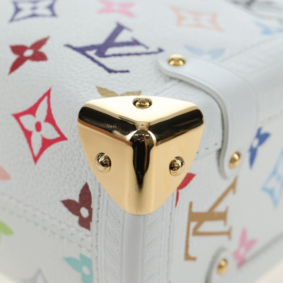 LOUIS VUITTON Monogram Multicolor Side Trunk MM Bag White M14046 Auth 199130SM