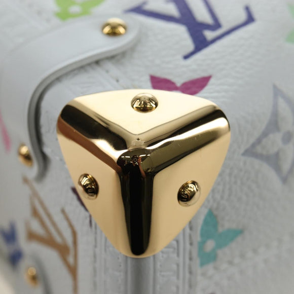 LOUIS VUITTON Monogram Multicolor Side Trunk MM Bag White M14046 Auth 199130SM