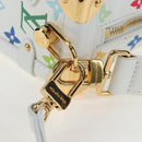 LOUIS VUITTON Monogram Multicolor Side Trunk MM Bag White M14046 Auth 199130SM-21