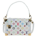 LOUIS VUITTON Monogram Multicolor Side Trunk MM Bag White M14046 Auth 199130SM-13