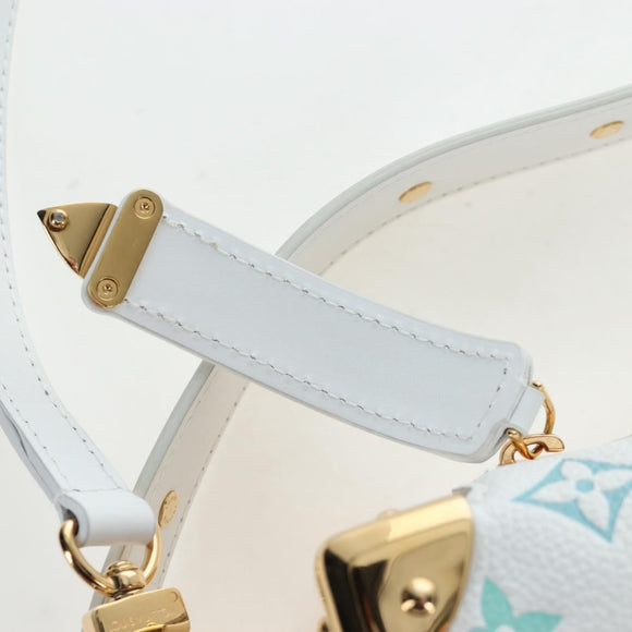 LOUIS VUITTON Monogram Multicolor Side Trunk MM Bag White M14046 Auth 199130SM