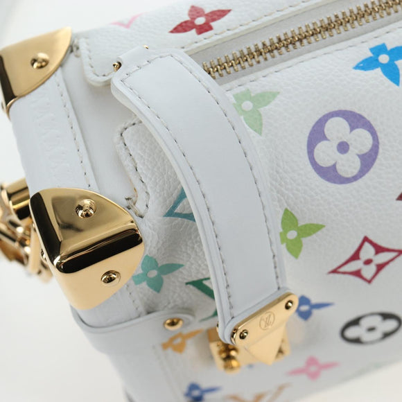 LOUIS VUITTON Monogram Multicolor Side Trunk MM Bag White M14046 Auth 199130SM