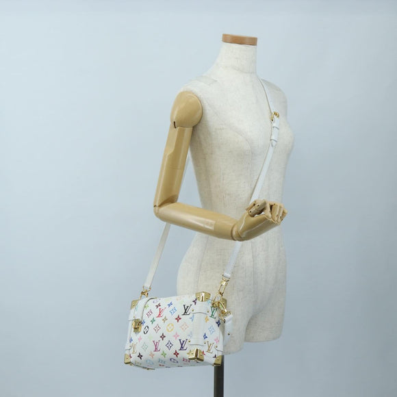 LOUIS VUITTON Monogram Multicolor Side Trunk MM Bag White M14046 Auth 199130SM