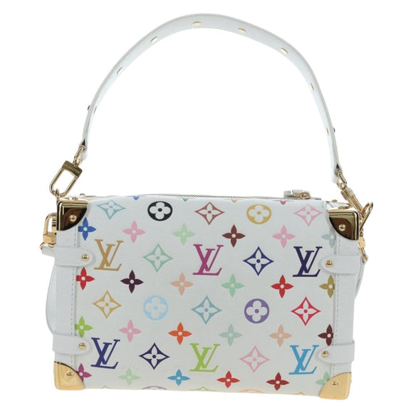 LOUIS VUITTON Monogram Multicolor Side Trunk MM Bag White M14046 Auth 199130SM