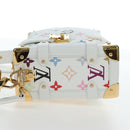 LOUIS VUITTON Monogram Multicolor Side Trunk MM Bag White M14046 Auth 199130SM-4