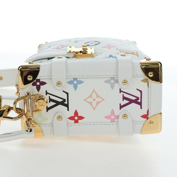 LOUIS VUITTON Monogram Multicolor Side Trunk MM Bag White M14046 Auth 199130SM