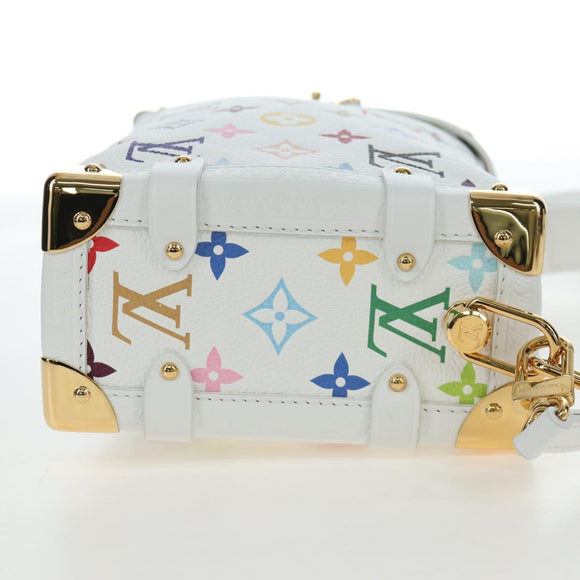 LOUIS VUITTON Monogram Multicolor Side Trunk MM Bag White M14046 Auth 199130SM