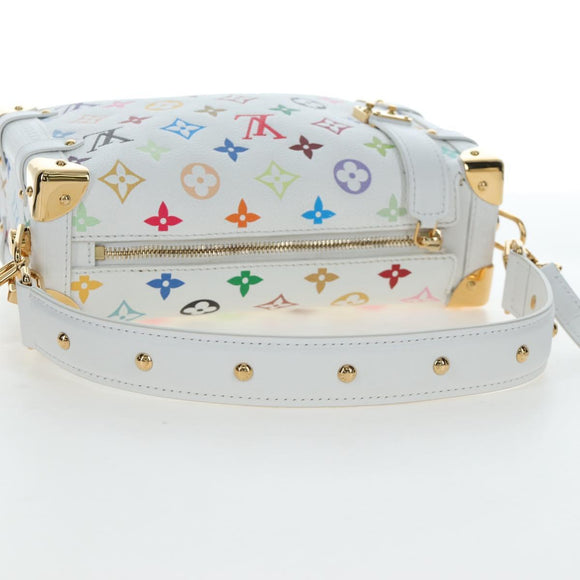 LOUIS VUITTON Monogram Multicolor Side Trunk MM Bag White M14046 Auth 199130SM