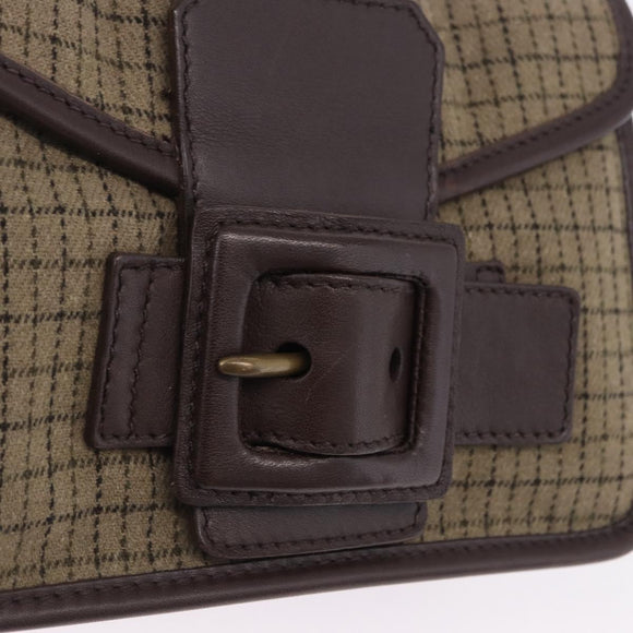 Miu Miu Hand Bag Wool Beige Gold Auth 199131V