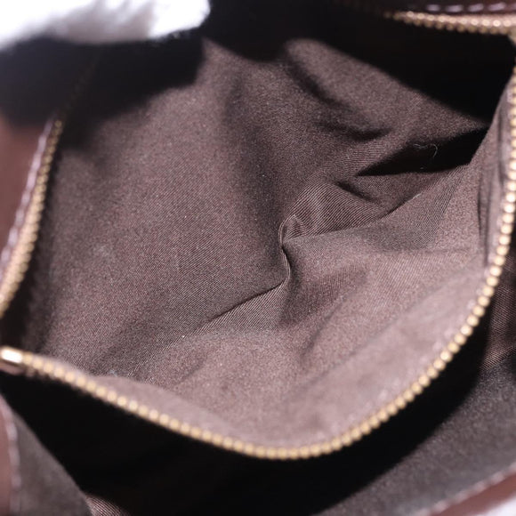 Miu Miu Hand Bag Wool Beige Gold Auth 199131V