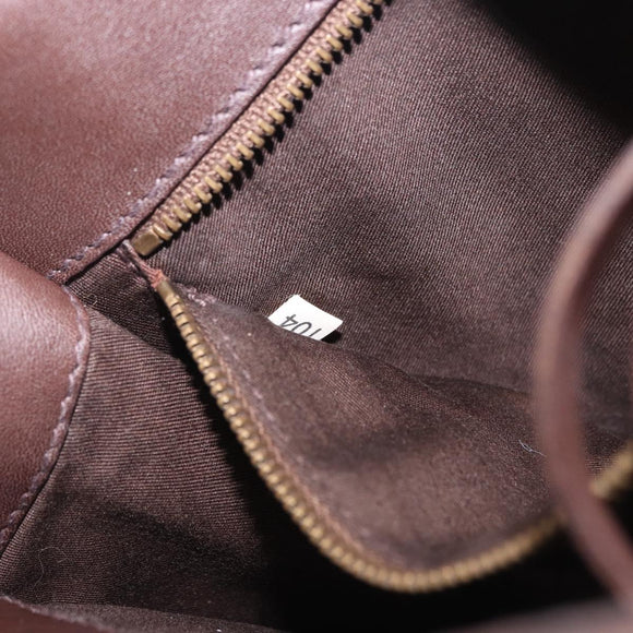 Miu Miu Hand Bag Wool Beige Gold Auth 199131V