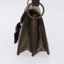 Miu Miu Hand Bag Wool Beige Gold Auth 199131V-3