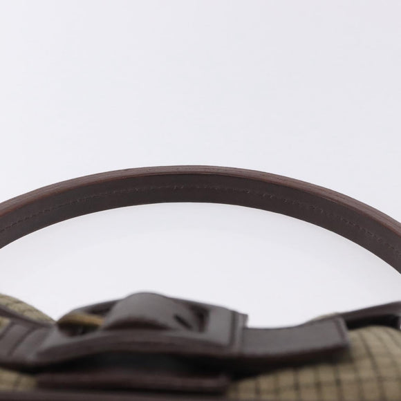 Miu Miu Hand Bag Wool Beige Gold Auth 199131V
