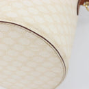 CELINE Macadam Canvas Shoulder Bag PVC Leather Ivory Gold Auth 199132A-14