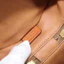 CELINE Macadam Canvas Shoulder Bag PVC Leather Ivory Gold Auth 199132A-19