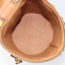 CELINE Macadam Canvas Shoulder Bag PVC Leather Ivory Gold Auth 199132A-11