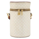 CELINE Macadam Canvas Shoulder Bag PVC Leather Ivory Gold Auth 199132A-13